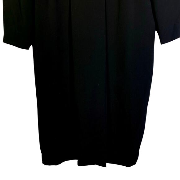 AKIRA Dress 8 Vintage Union Made 100% Silk Scallop V Neckline Midi Hidden Zipper - Picture 6 of 13